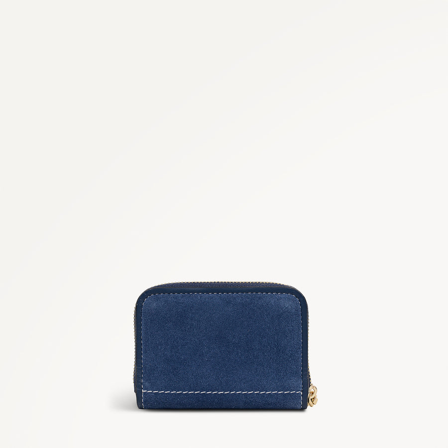 Bramwell Lane - Suede Small Zip Around Purse Naval - 114084