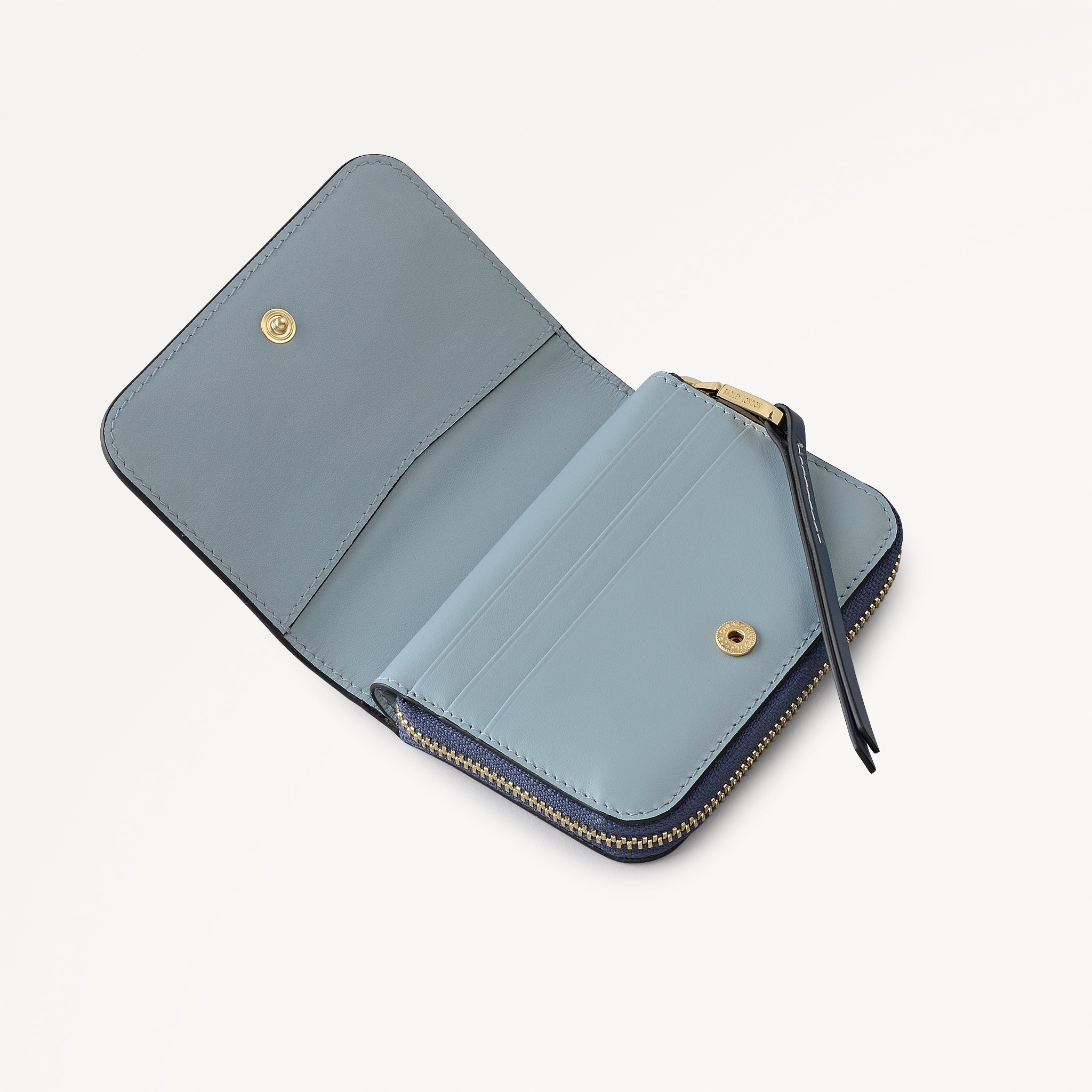 Bramwell Lane - Suede Small Zip Around Purse Naval - 114084