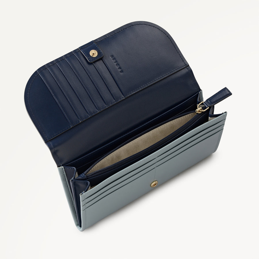 Keswick Mews Large Flapover Purse Green Water - 114085