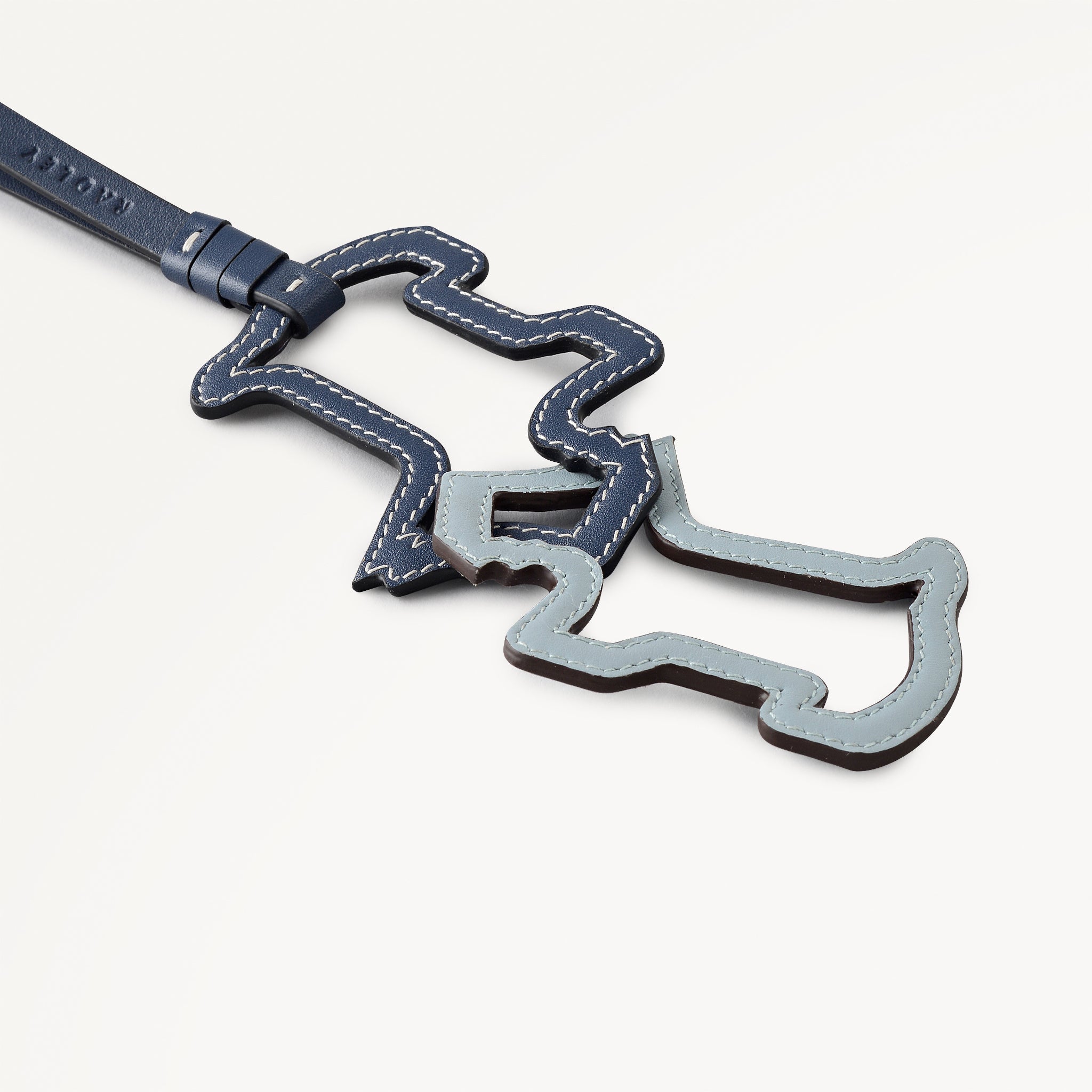 RADLEY SHADOW LEATHER BAG CHARM NAVAL