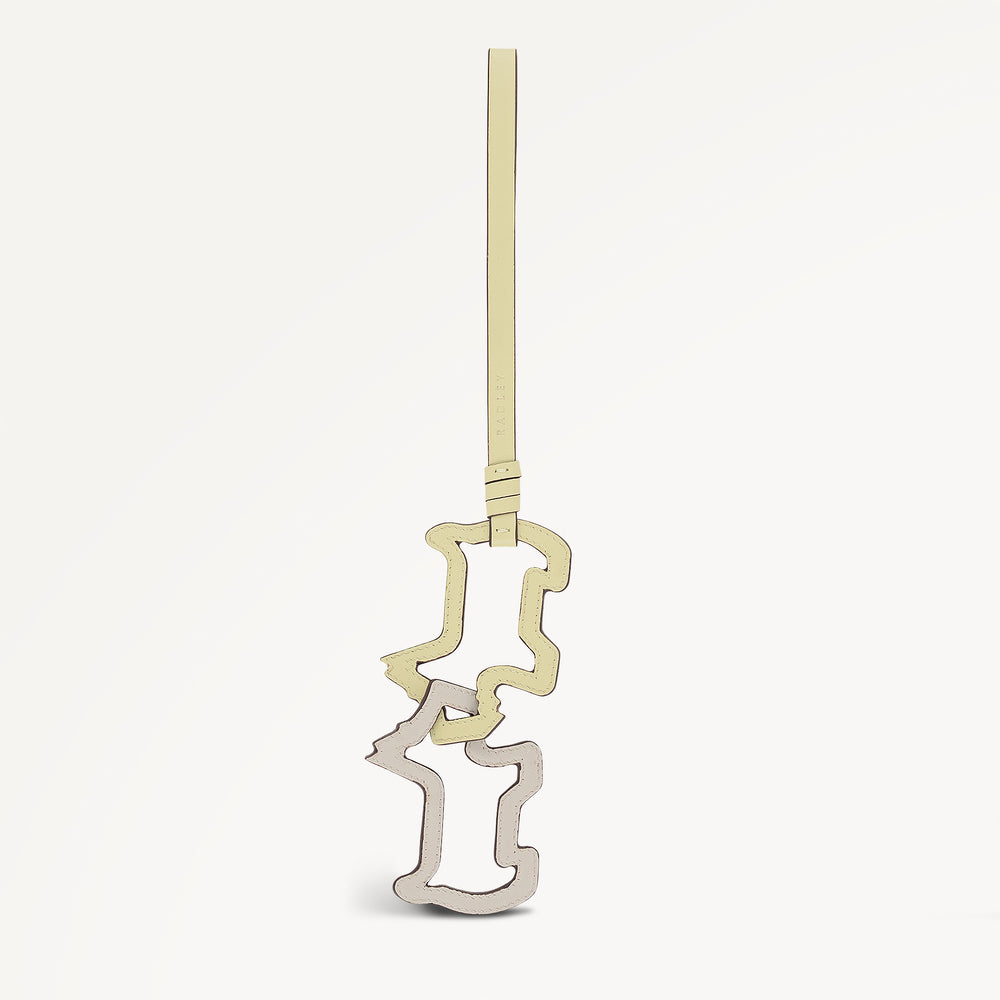 RADLEY SHADOW LEATHER BAG CHARM LEMONGRASS