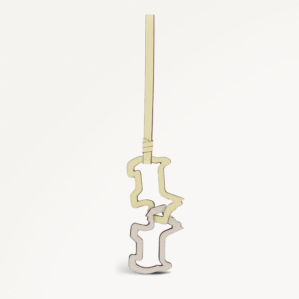 RADLEY SHADOW LEATHER BAG CHARM LEMONGRASS