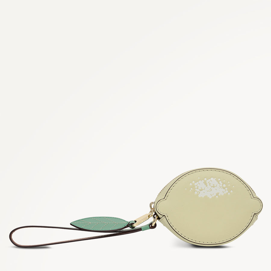 Radley Riviera Leather Ziptop Bag Charm Lemongrass - 114158