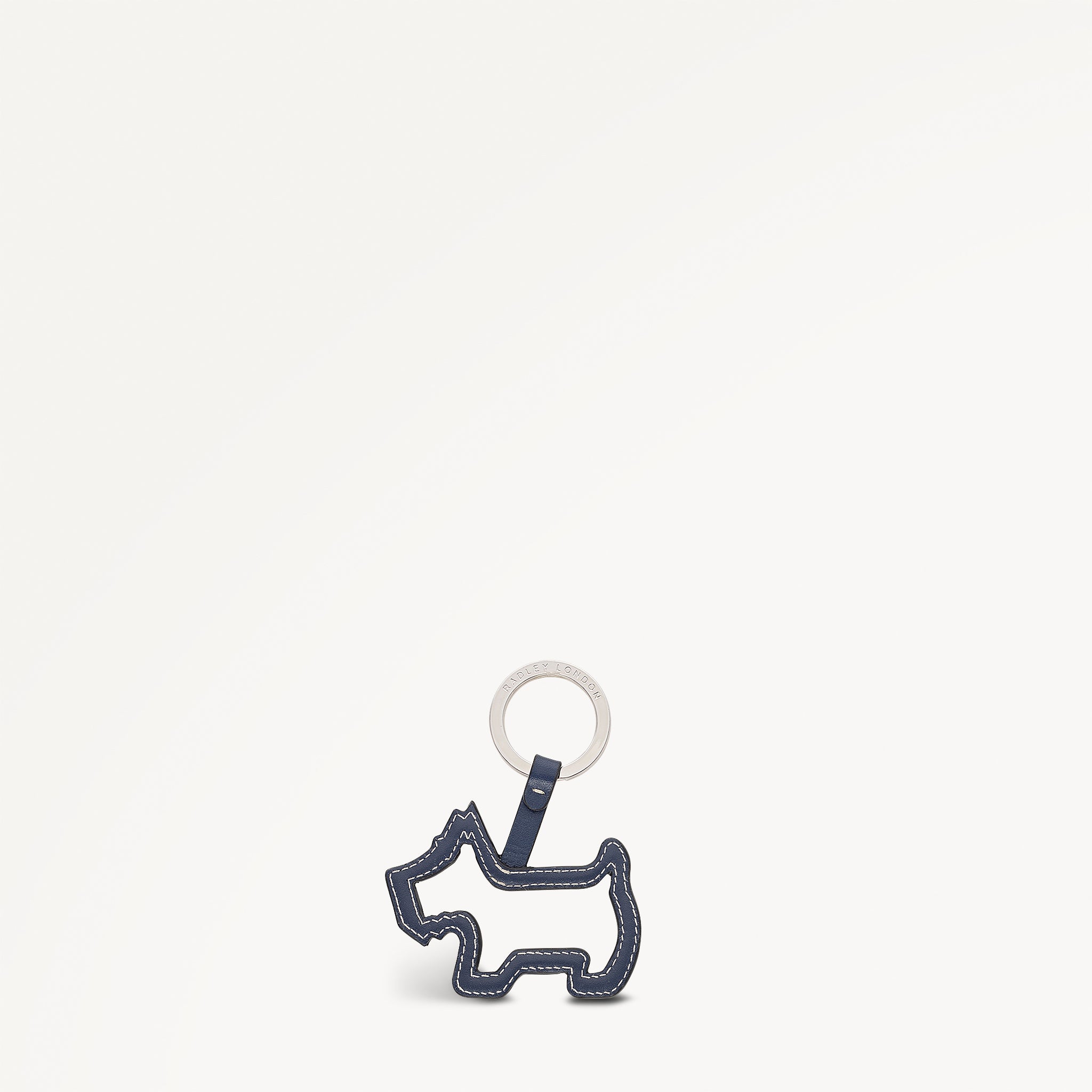 RADLEY SHADOW LEATHER KEYRING NAVAL