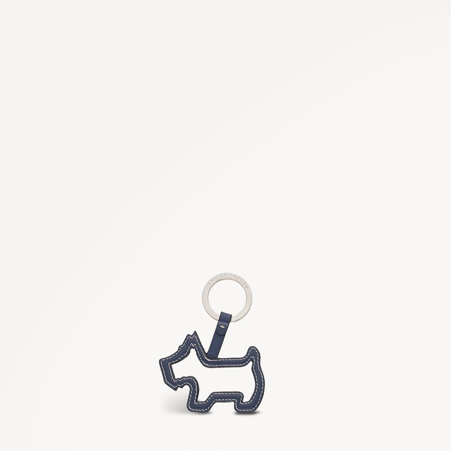 RADLEY SHADOW LEATHER KEYRING NAVAL