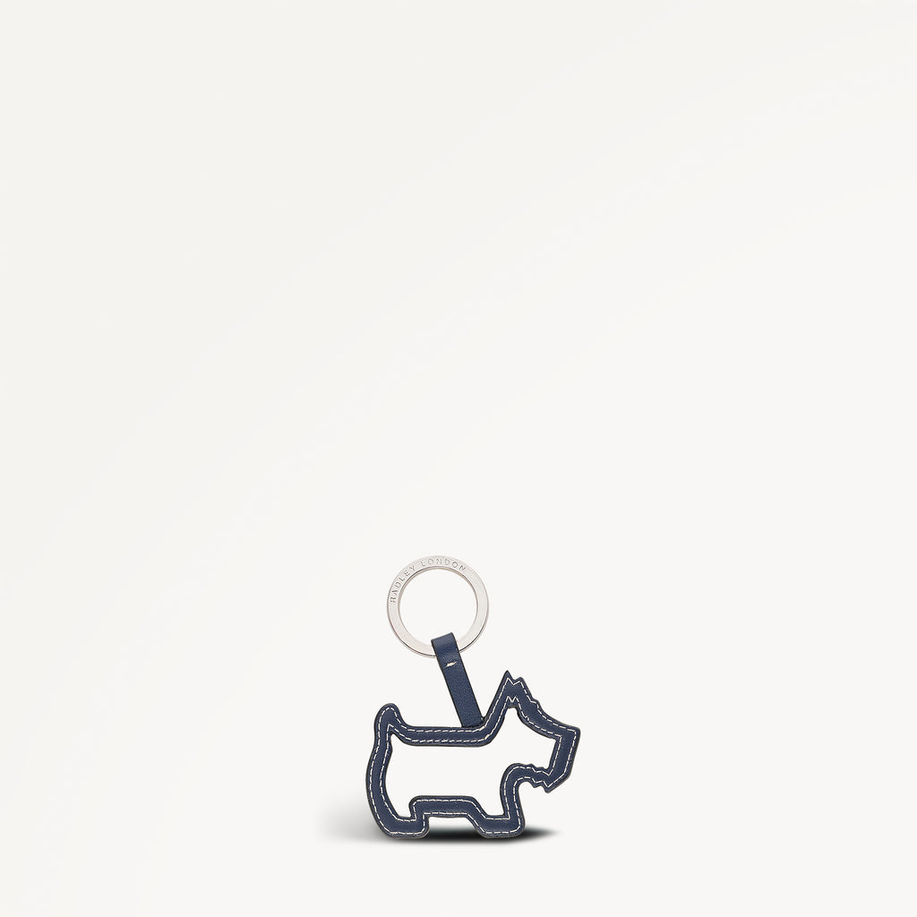 RADLEY SHADOW LEATHER KEYRING NAVAL