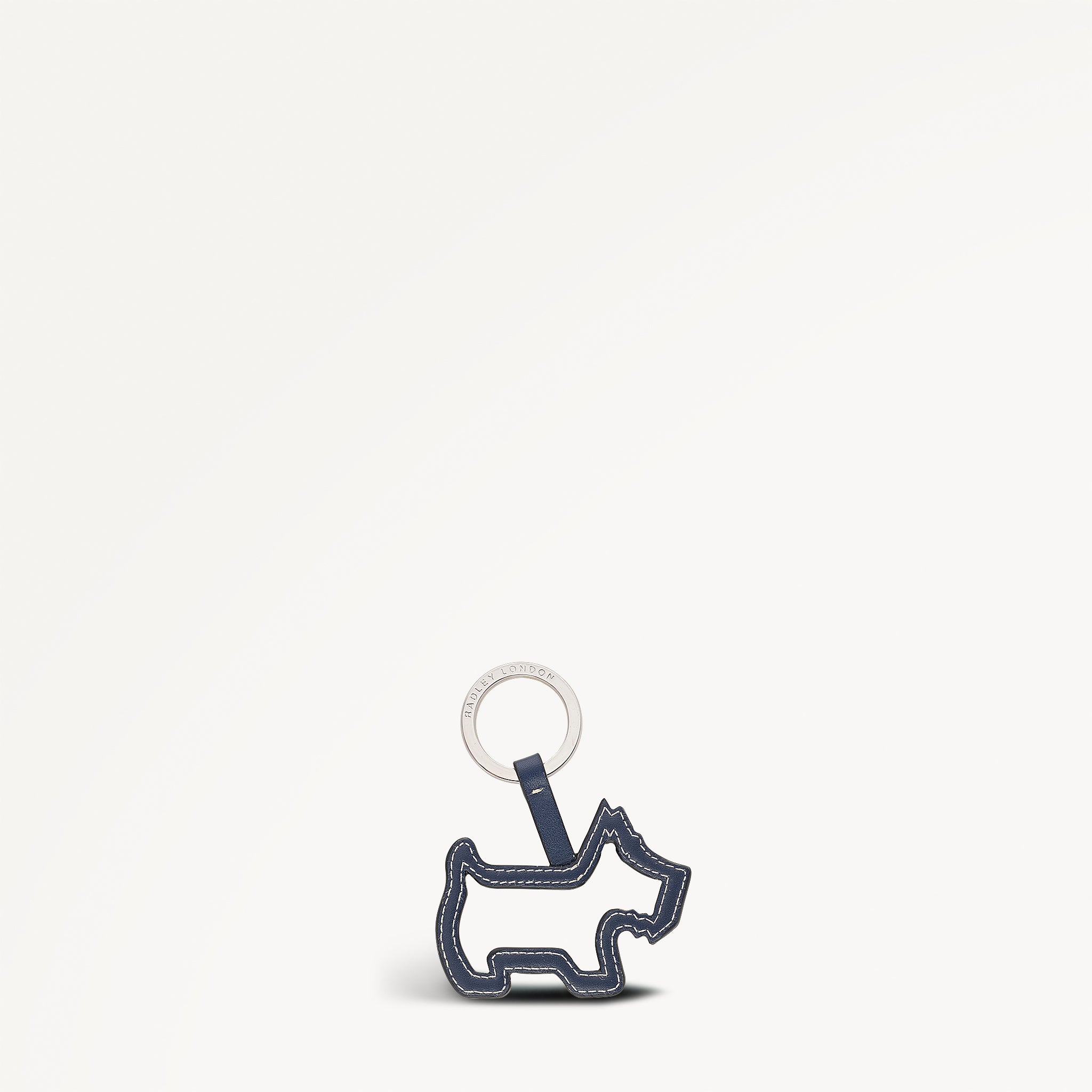 RADLEY SHADOW LEATHER KEYRING NAVAL