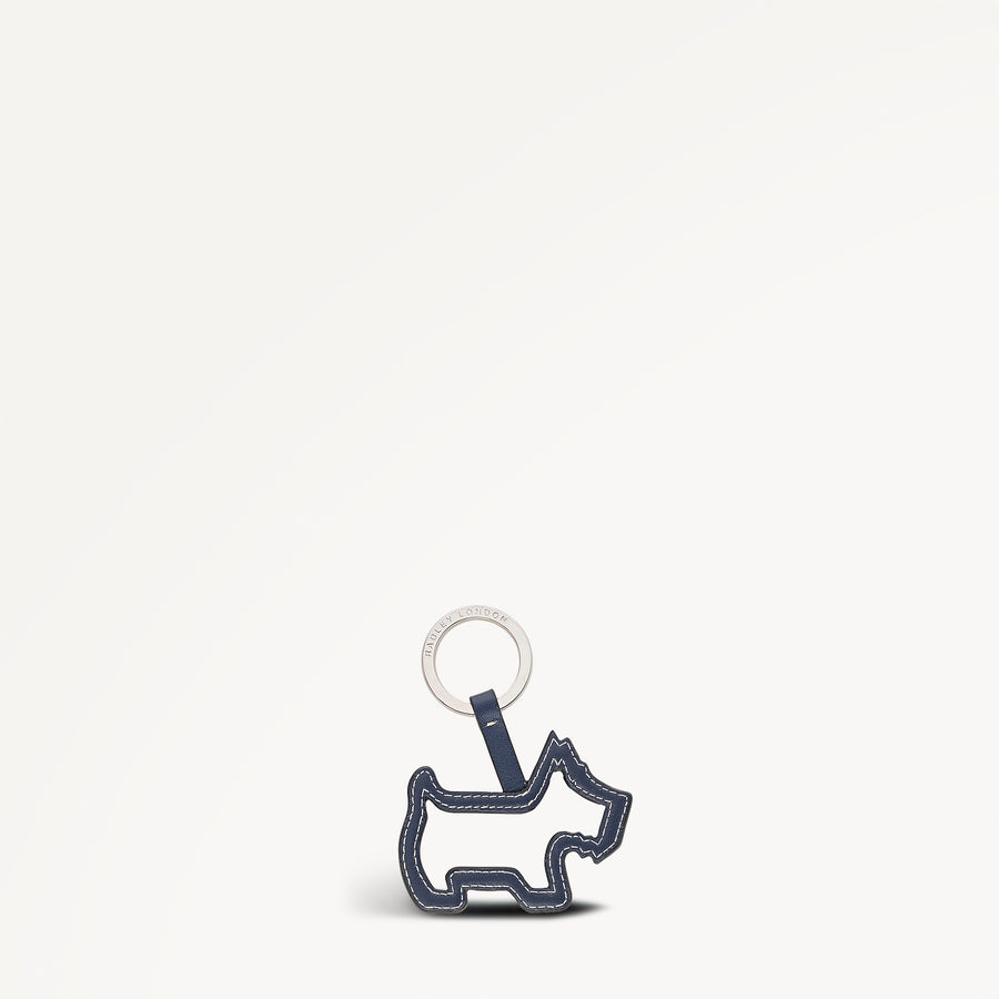 RADLEY SHADOW LEATHER KEYRING NAVAL