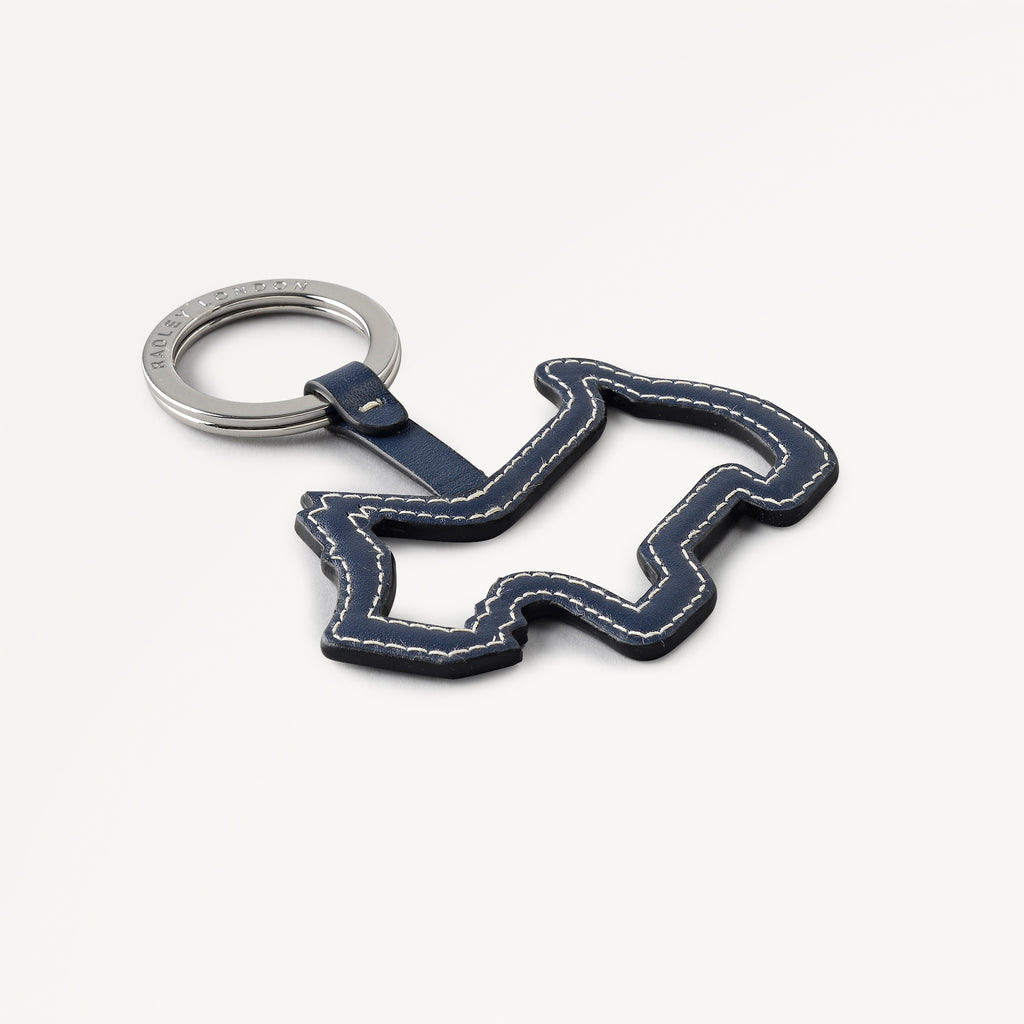 RADLEY SHADOW LEATHER KEYRING NAVAL