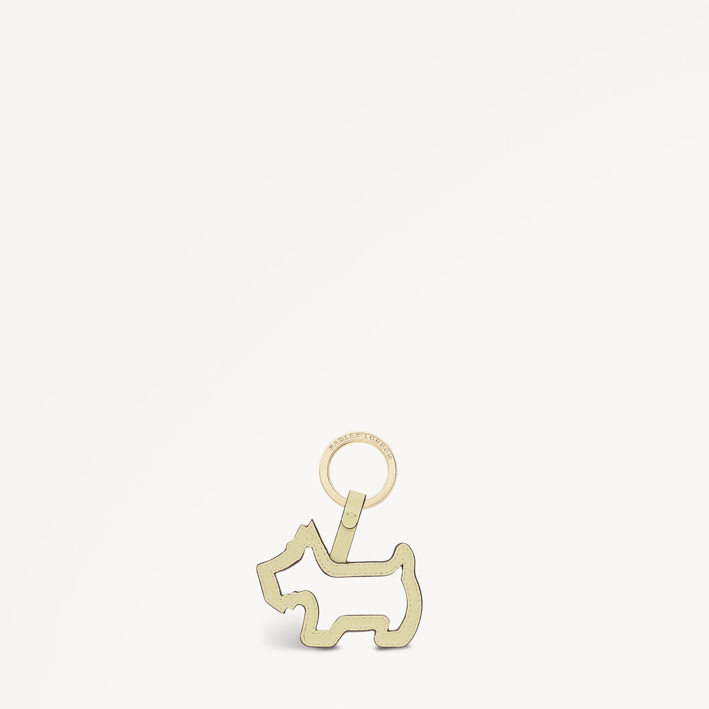 RADLEY SHADOW LEATHER KEYRING LEMONGRASS