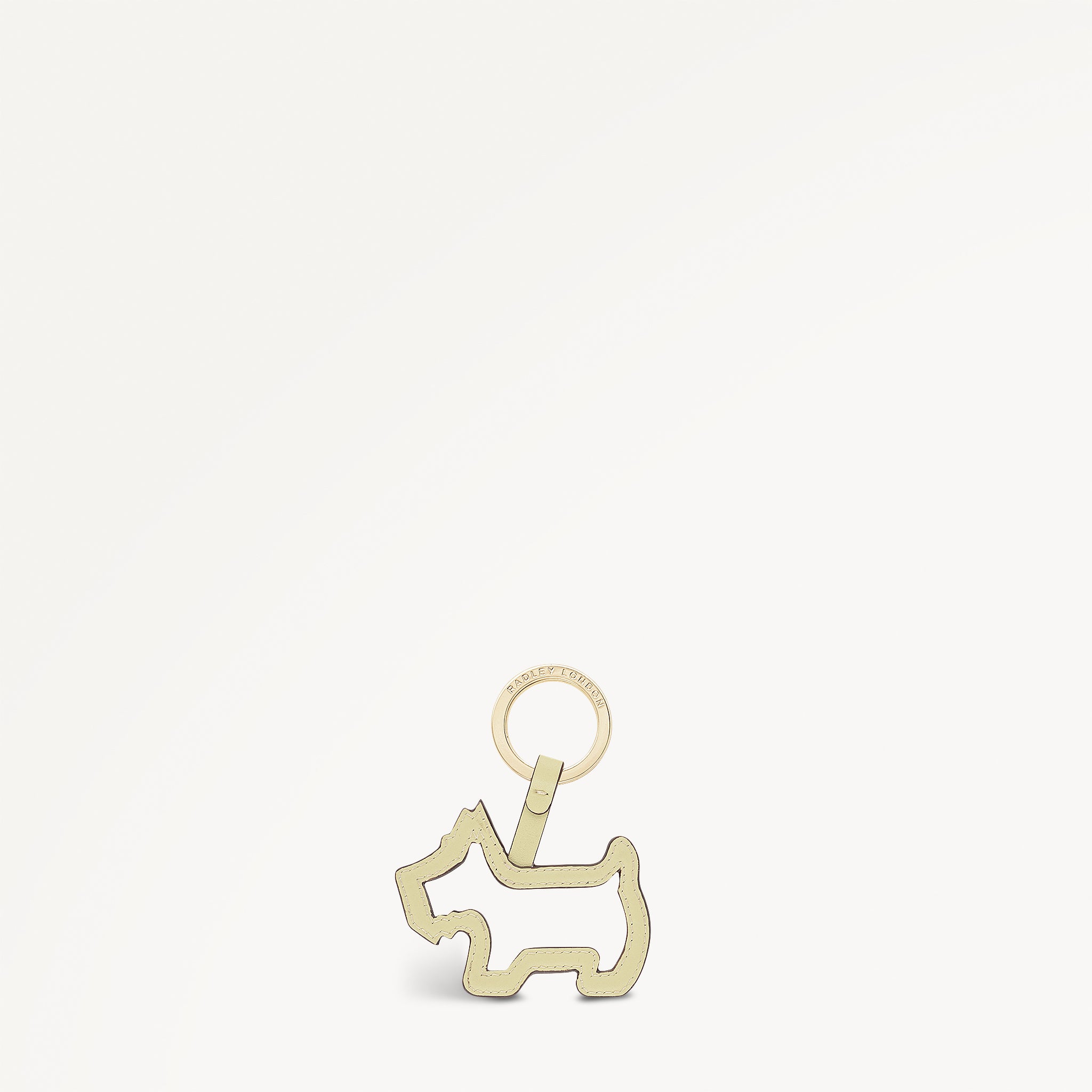 RADLEY SHADOW LEATHER KEYRING LEMONGRASS