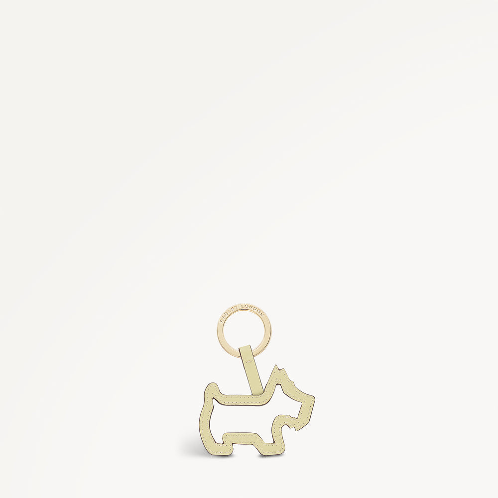 RADLEY SHADOW LEATHER KEYRING LEMONGRASS
