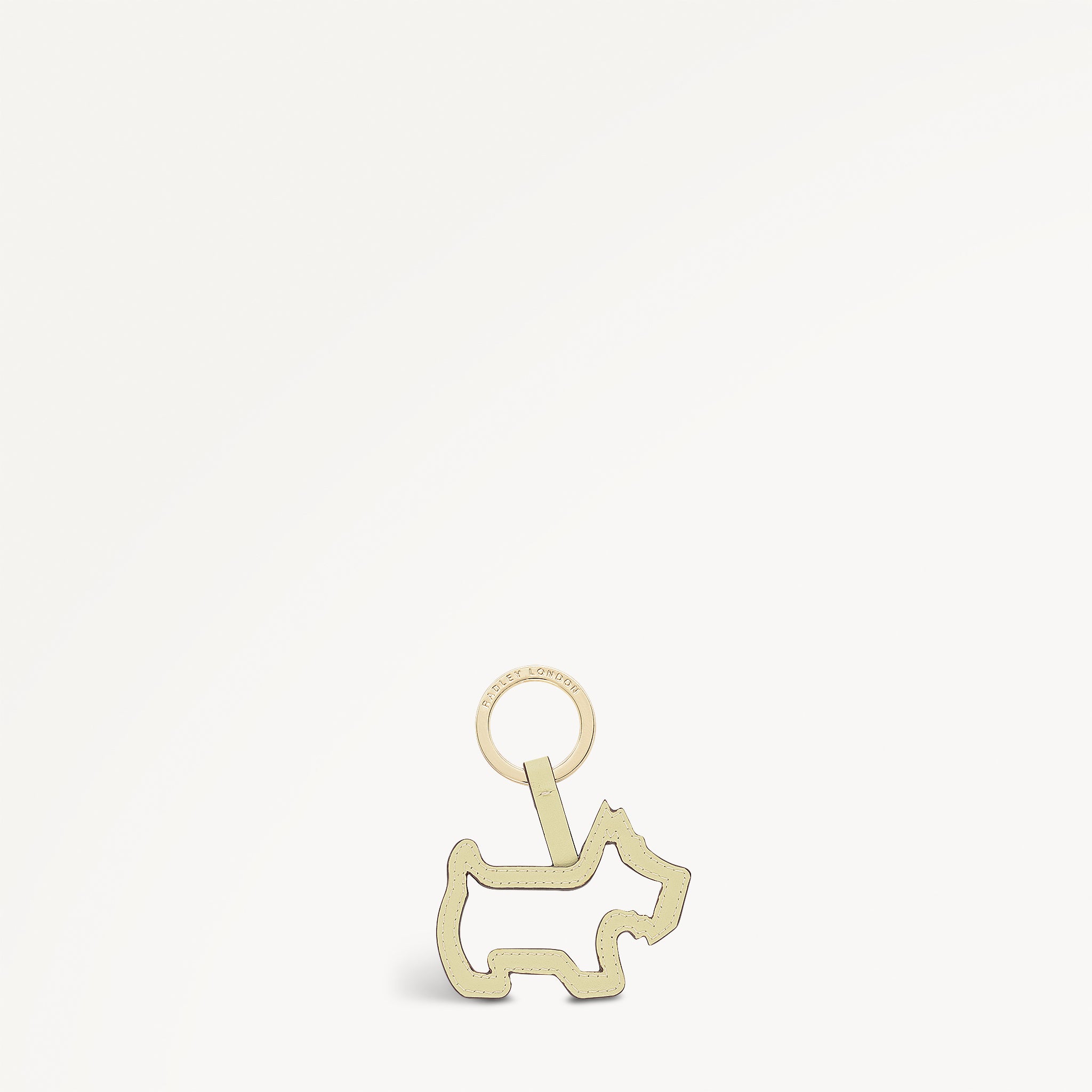 RADLEY SHADOW LEATHER KEYRING LEMONGRASS