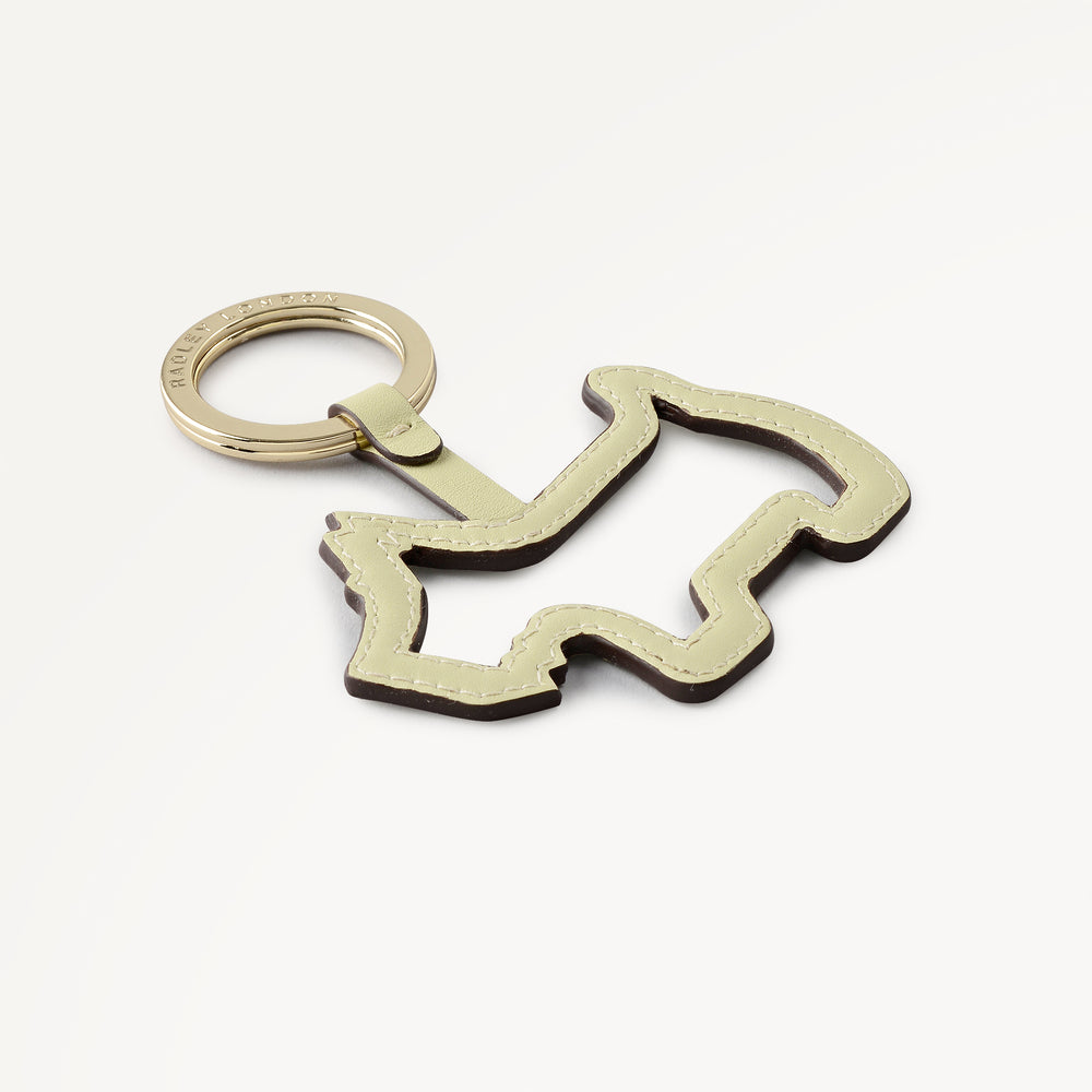 RADLEY SHADOW LEATHER KEYRING LEMONGRASS