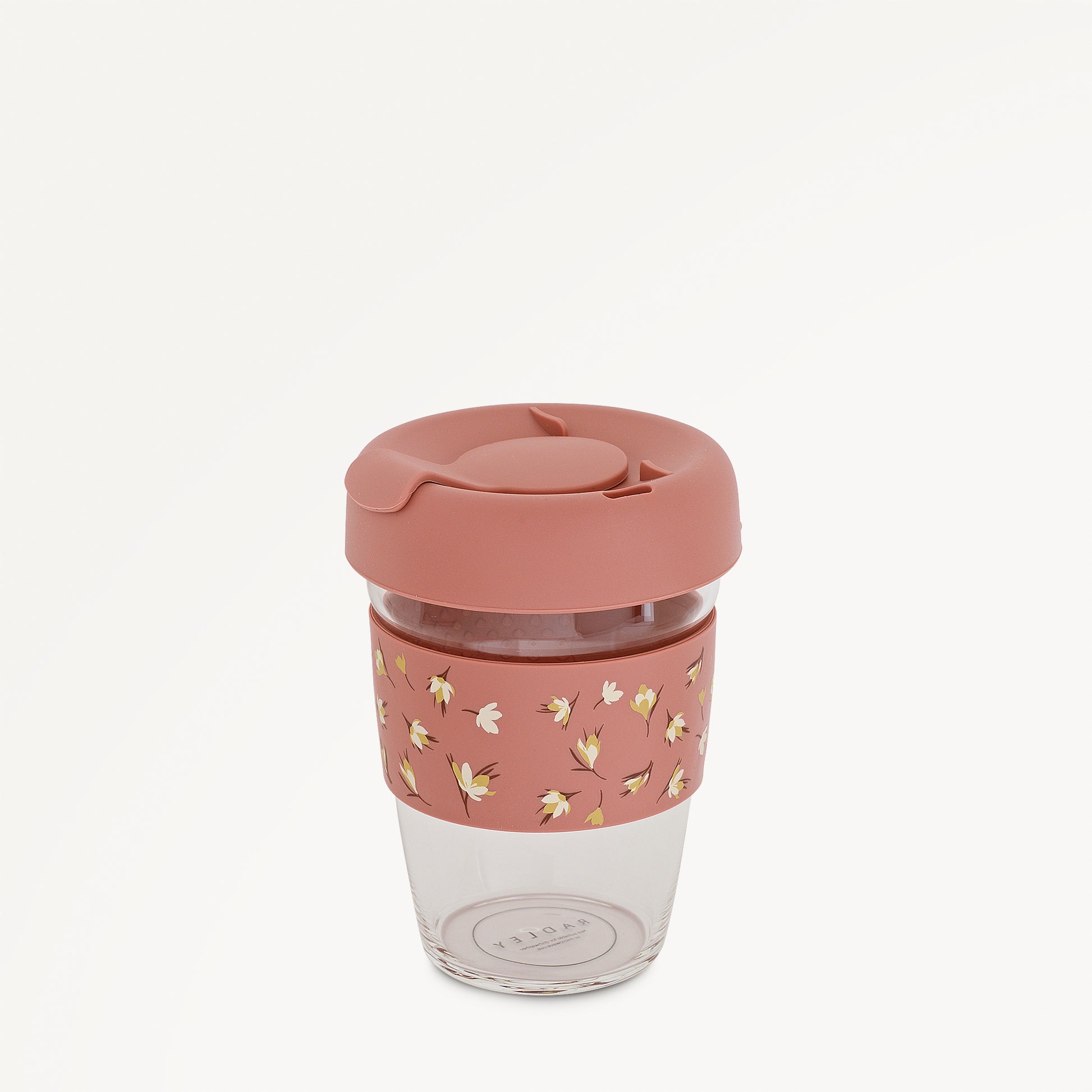 Spring Gifting 350Ml Glass Travel Cup Carnation - 114179
