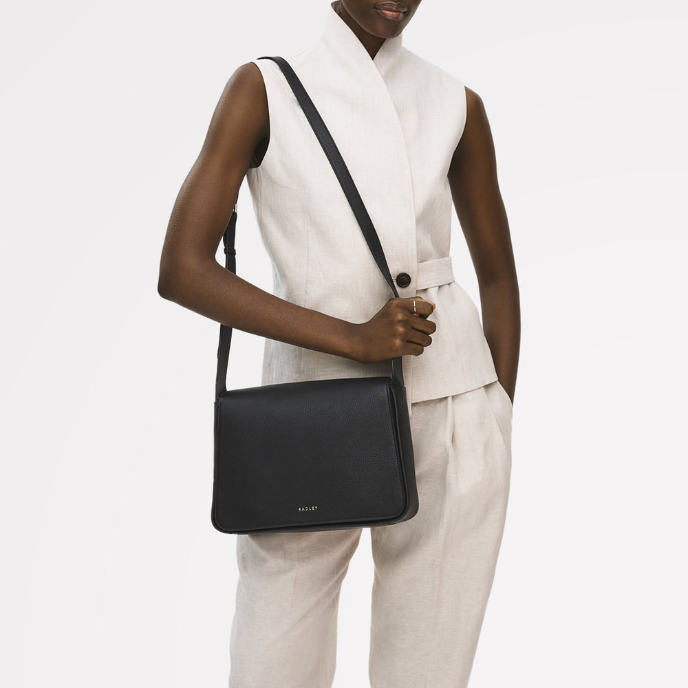 Westwell Lane Large Flapover Cross Body Black - 114196