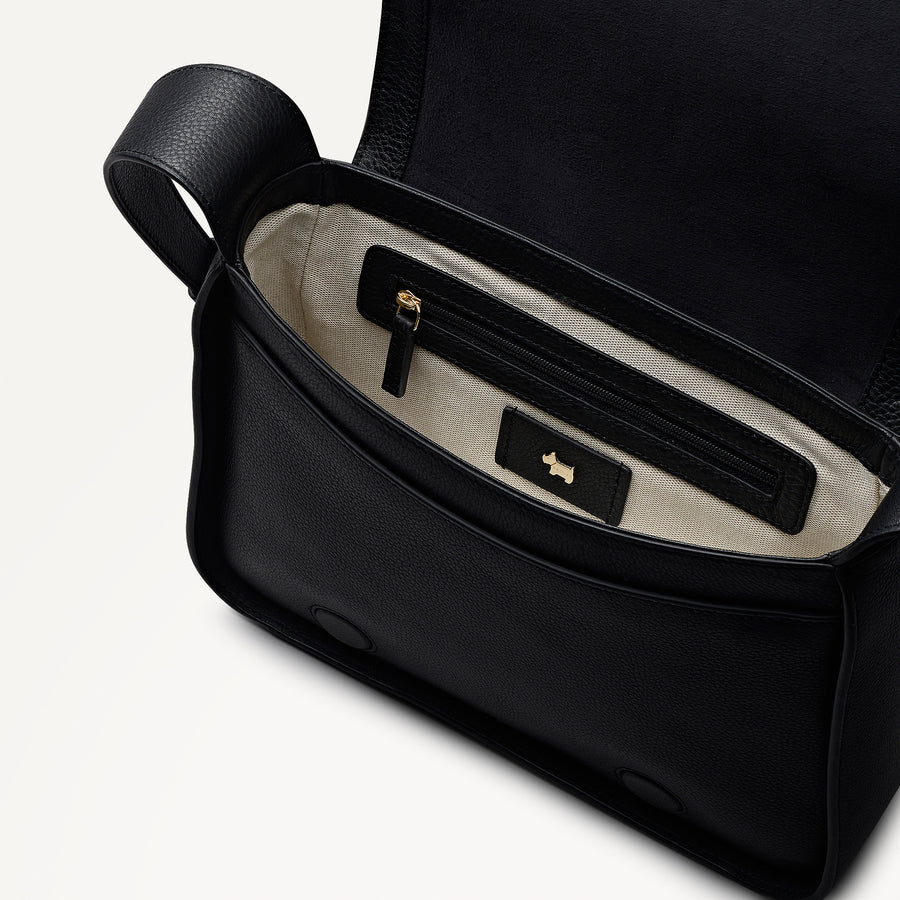 Westwell Lane Medium Flapover Cross Body Black - 114197