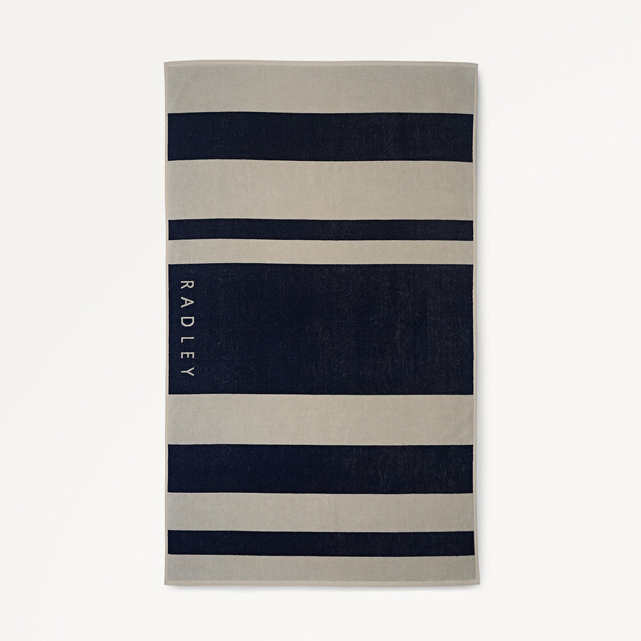 Naval Stripes Beach Towel 90 X 150 Naval - 114653
