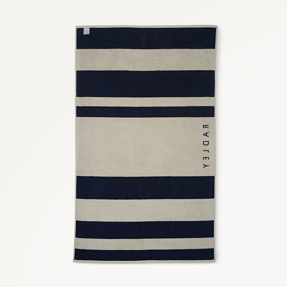 Naval Stripes Beach Towel 90 X 150 Naval - 114653