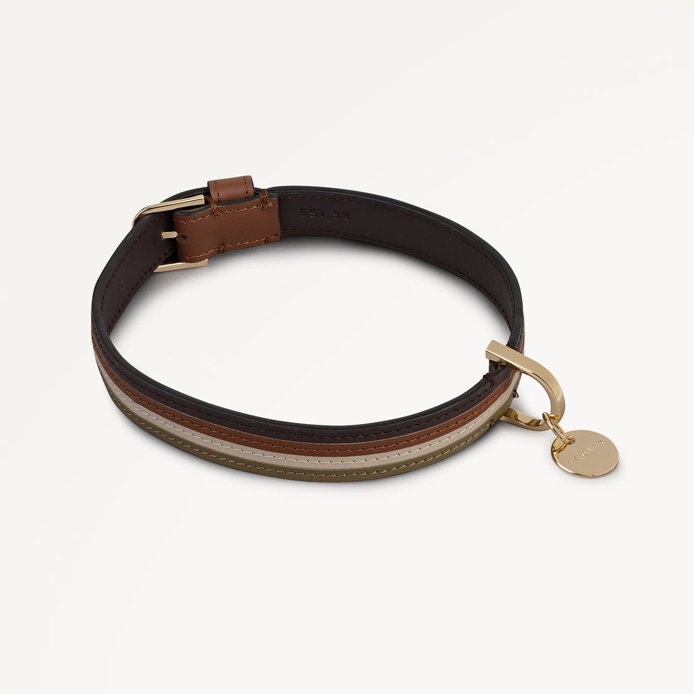 Dog Leather Collar M/L Cognac - 114660