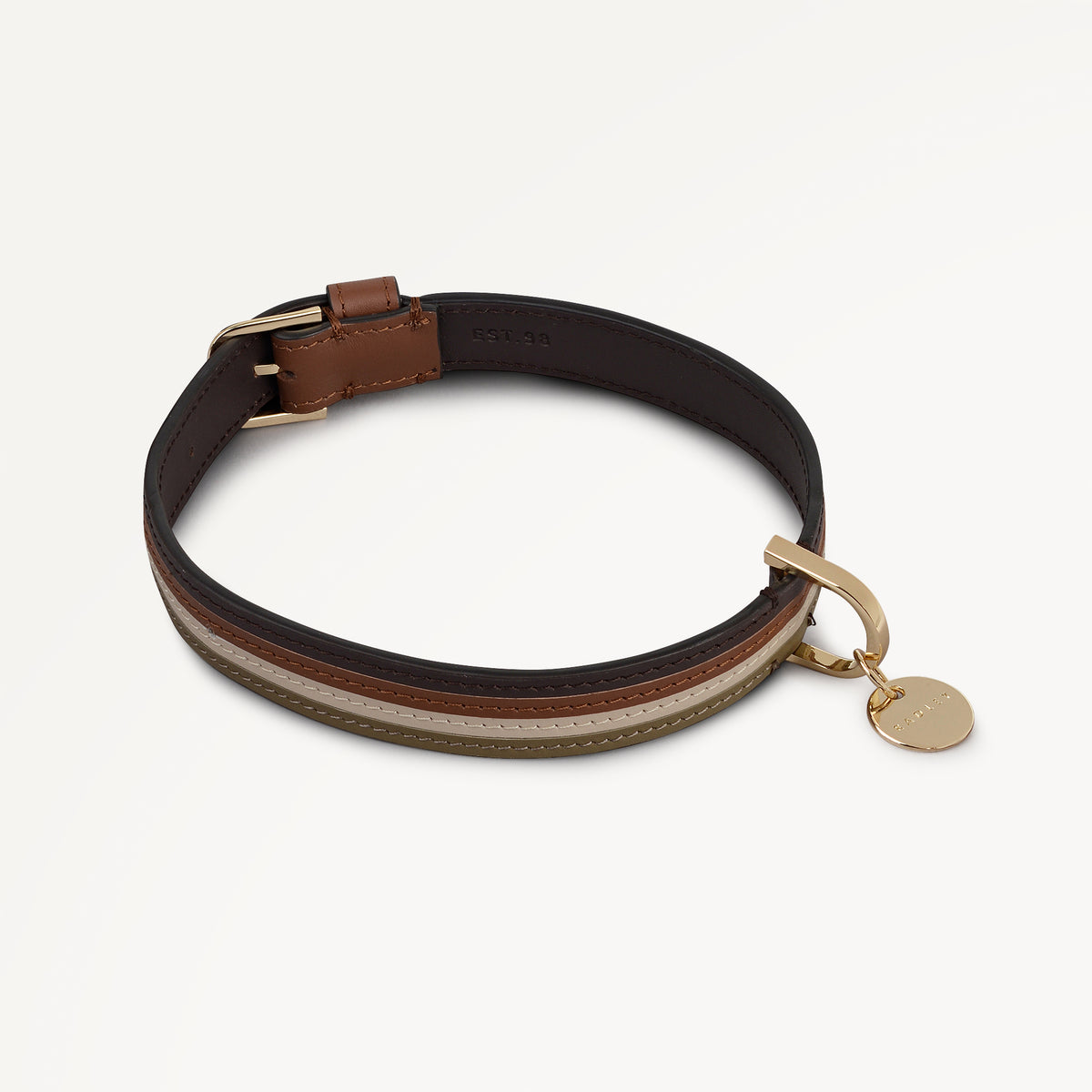 Dog Leather Collar M/L Cognac - 114660