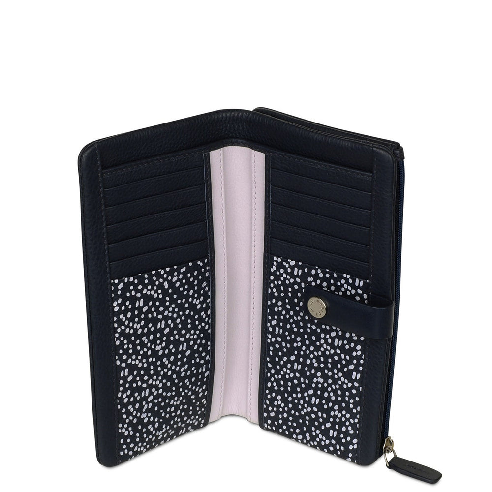 Larkswood Leather Large Bifold Wallet in Ink - 13704