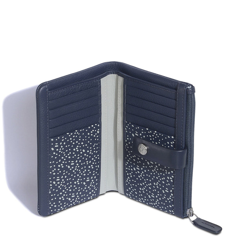 Larkswood Leather Medium Bifold Wallet in Ink - 13712