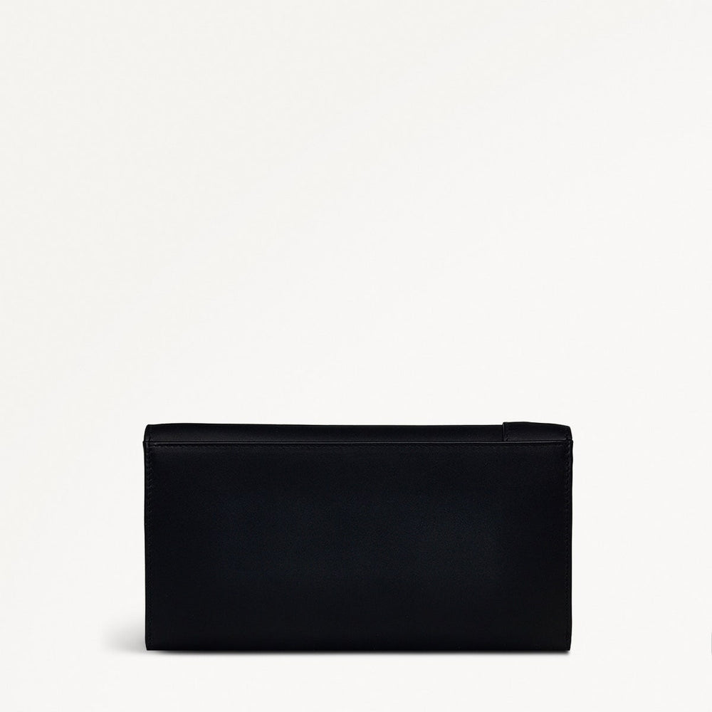 Pockets Leather Large Phone Acrossbody in Black - 16306