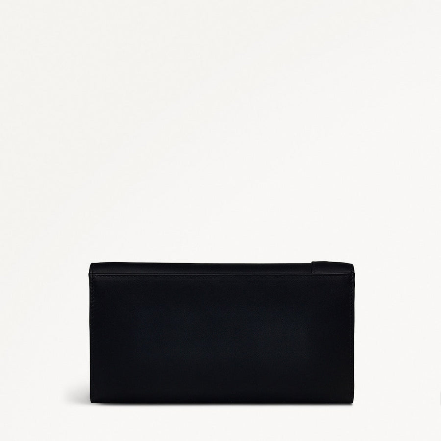 Pockets Leather Large Phone Acrossbody in Black - 16306