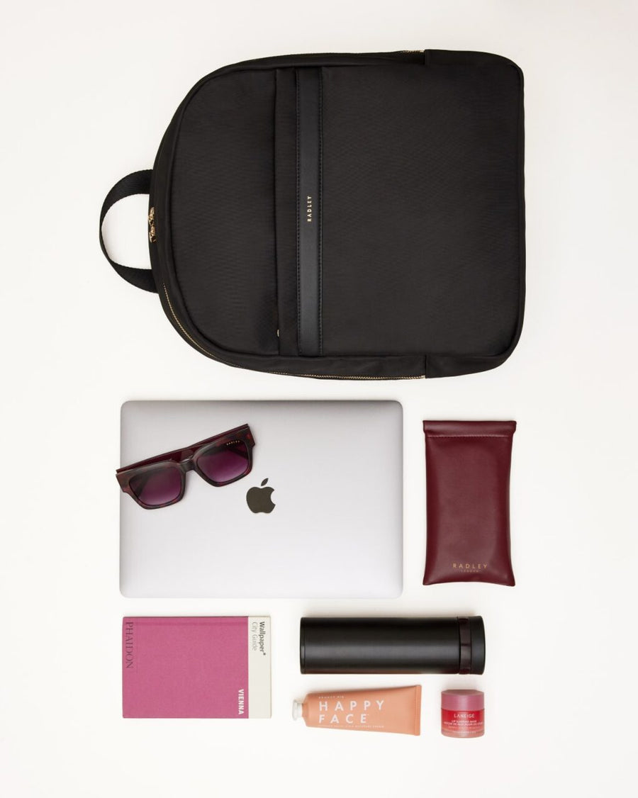 Holland Park Medium Ziptop Backpack Black - H2055001