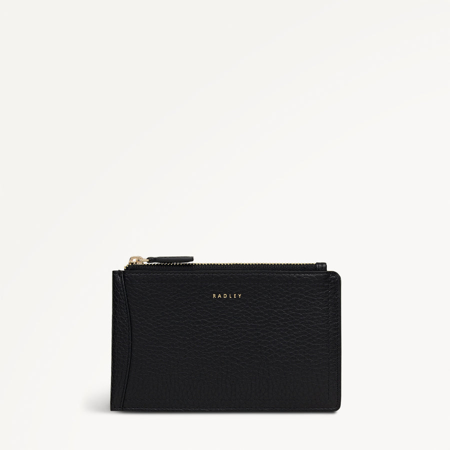 The Chancery Medium Zip Card & Coin Holder Black - 113242
