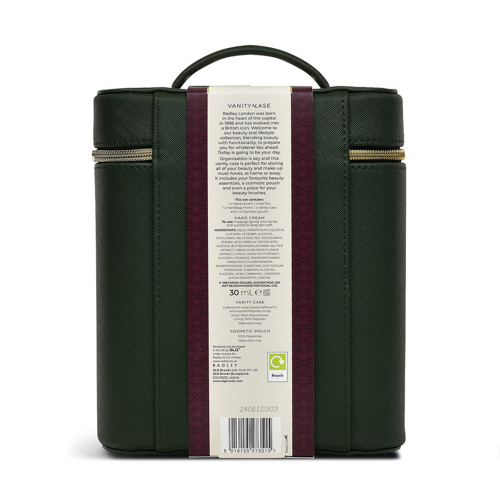RADLEY BEAUTY VANITY CASE RACING GREEN