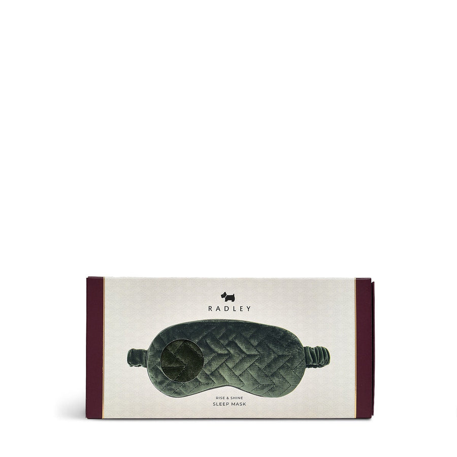 RADLEY BEAUTY QUILTED EYE MASK RACING GREEN