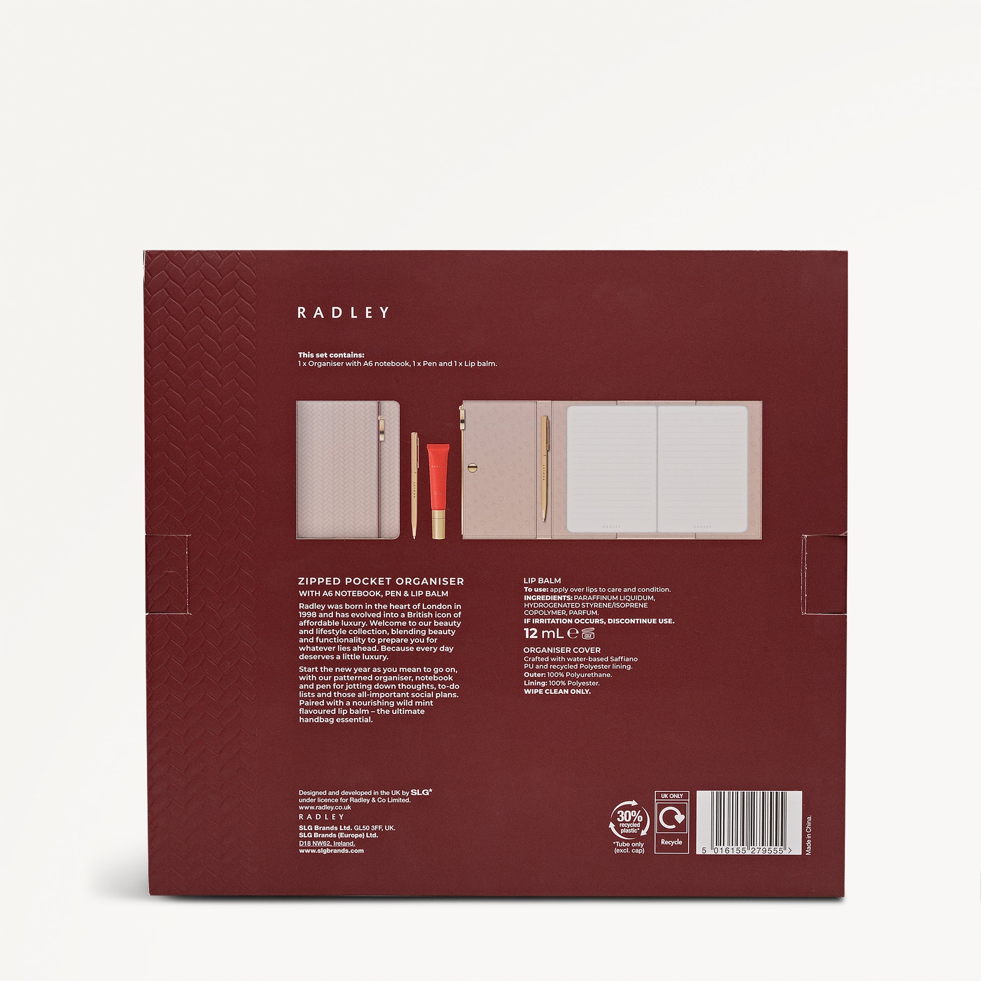Notebook Pen & Lip Balm Cranberry - 4009801