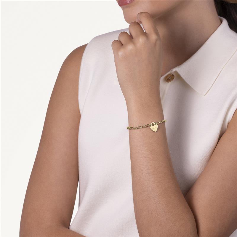 Selsey Street Heart Charm Bracelet Gold - RYJ3522S