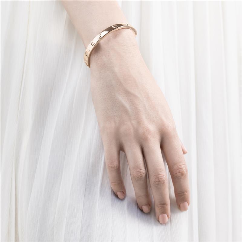 Cuba Street Etched Bangle Rose Gold - RYJ3204S