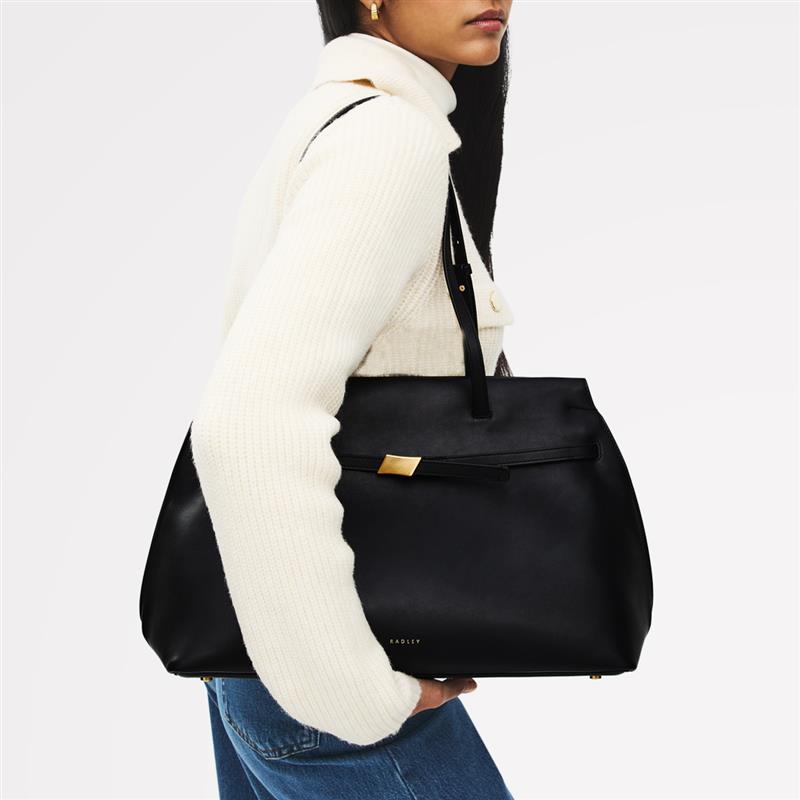 The Christina Large Ziptop Shoulder Black - 113043