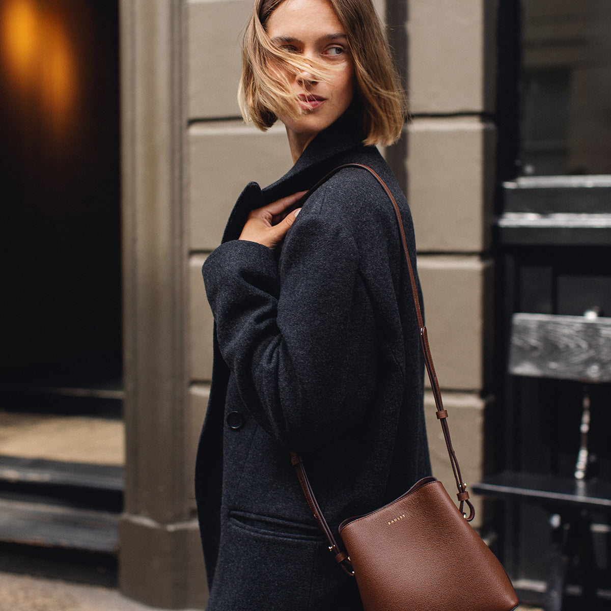 Chocolate Small Compartment Cross Body Bag | Dukes Place AW25