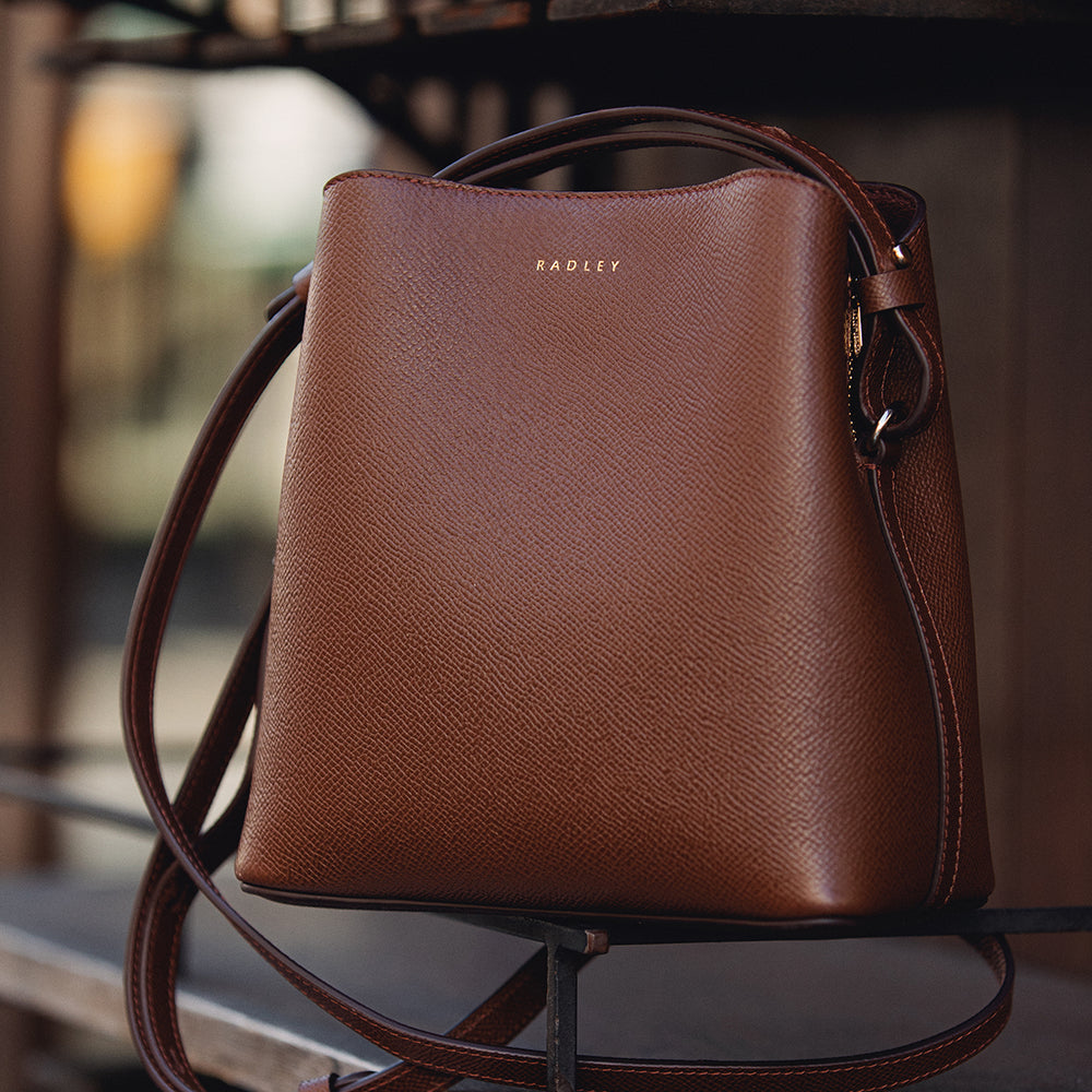 Dukes Place Leather Small Compartment Cross Body Bag in Chocolate - 112130