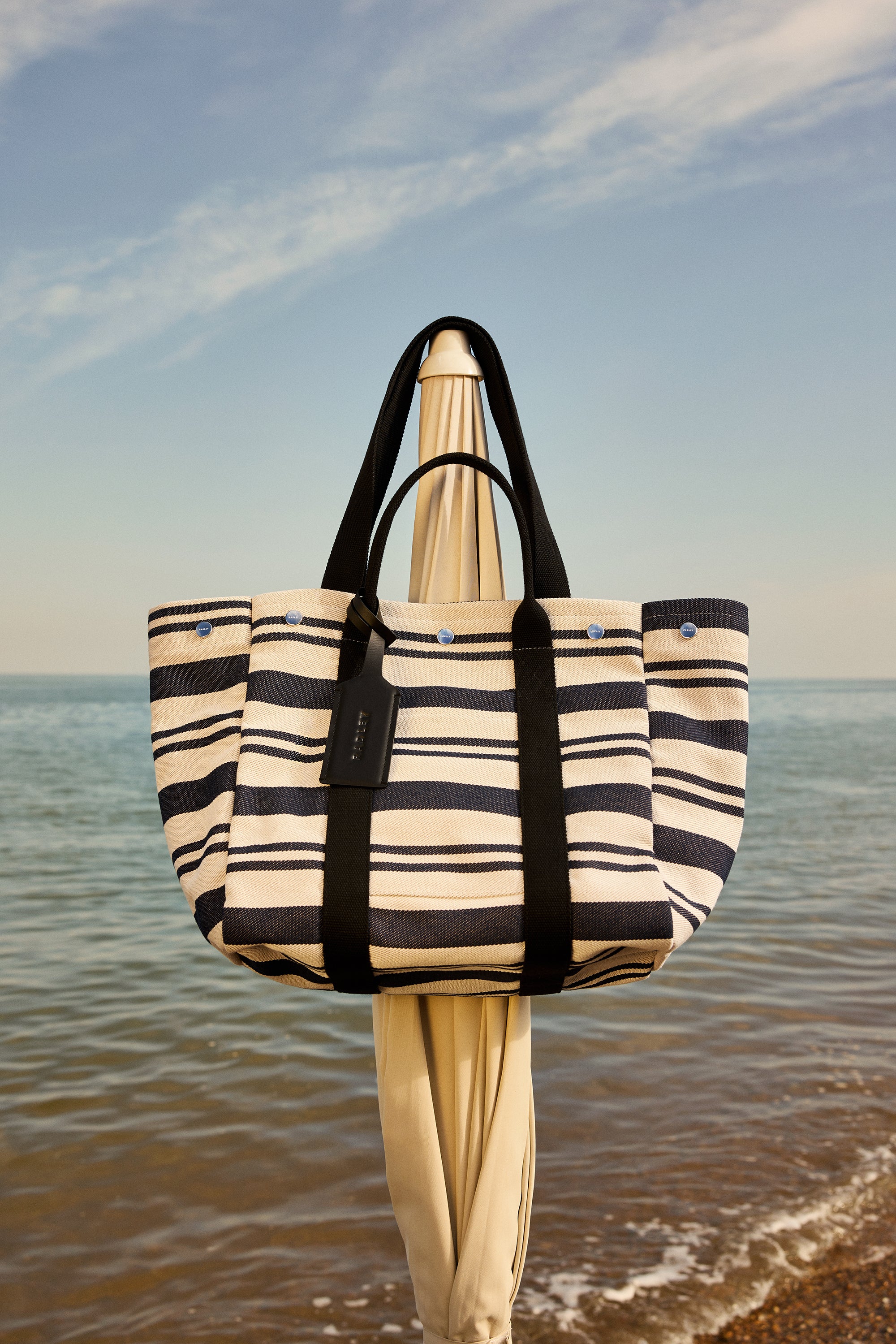 Hadleigh Place - Stripe Large Open Top Tote Natural - 113873