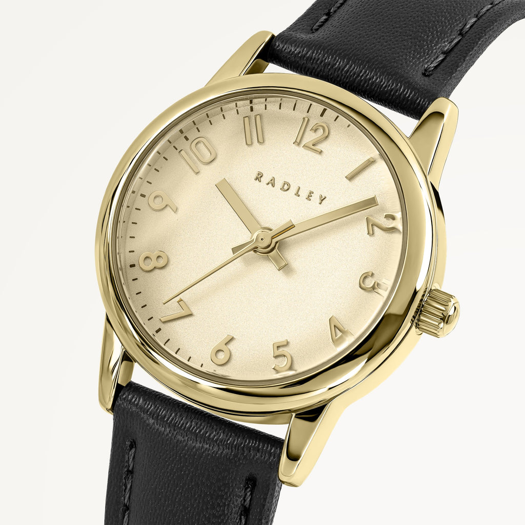 Southwark Park Leather Strap Watch Black - RY21950