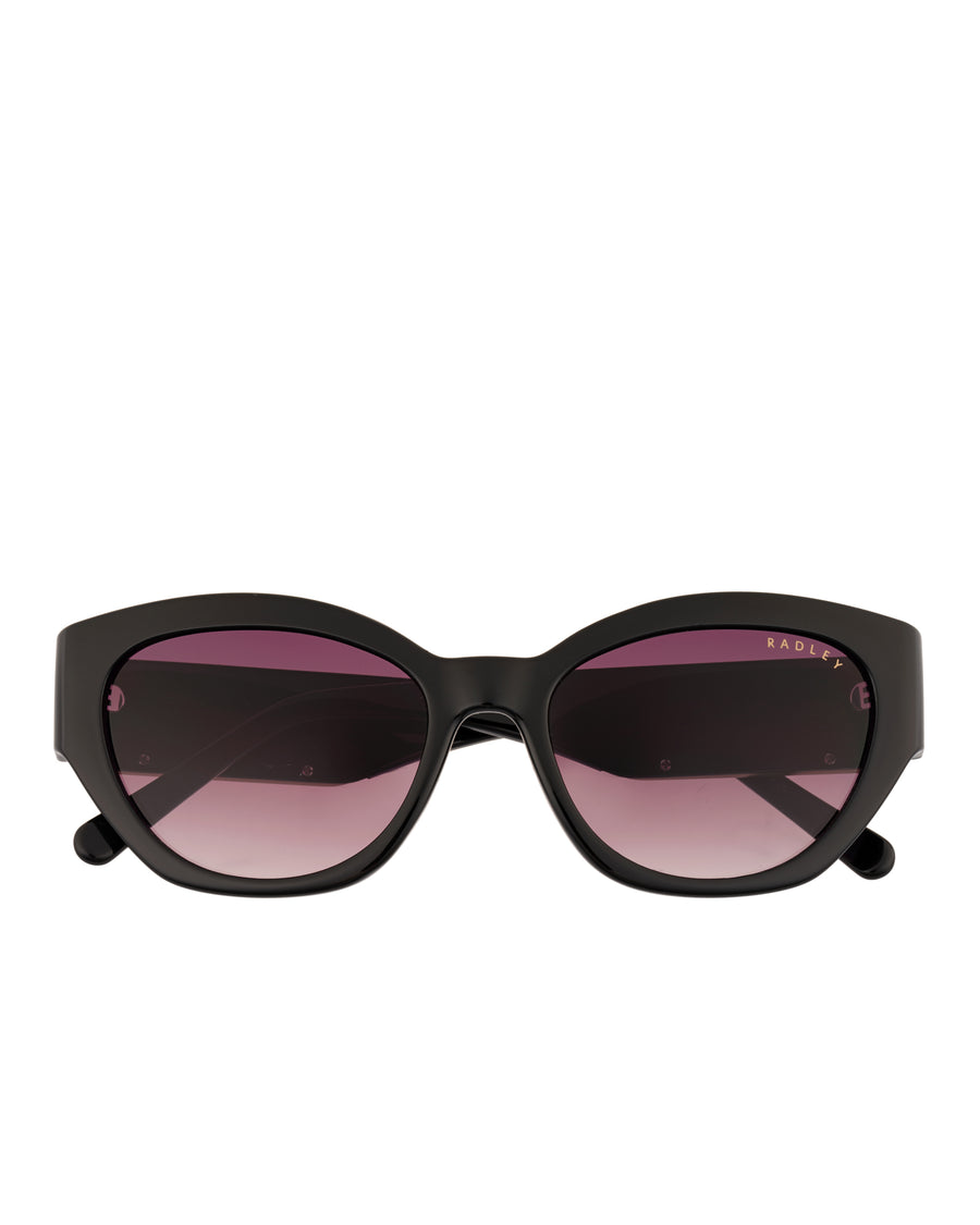 WESTWELL OVERSIZED SQUARE CAT EYE  BLACK