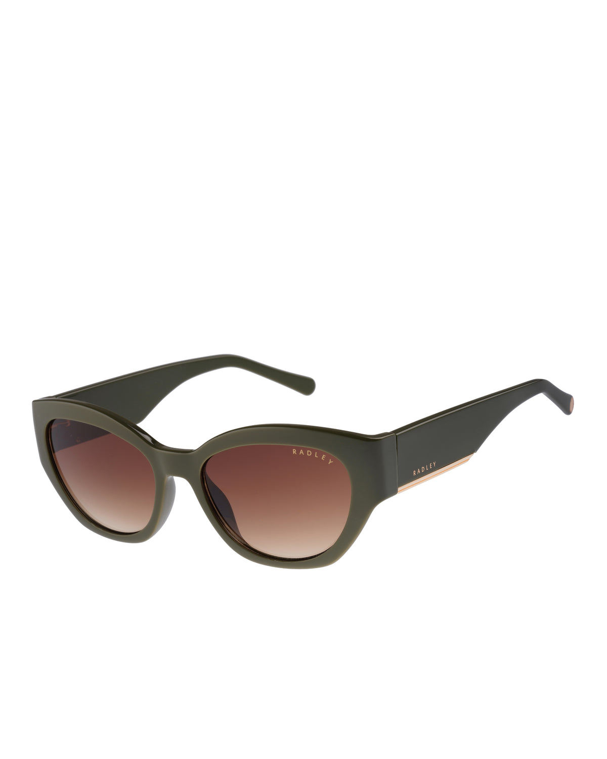 Radley London Square Cat Eye Cut Away Detail Sunglasses - Green/Cream Tort Tortoise Oversized Square Cat Eye | Westwell SS25 | Radley  main image 2