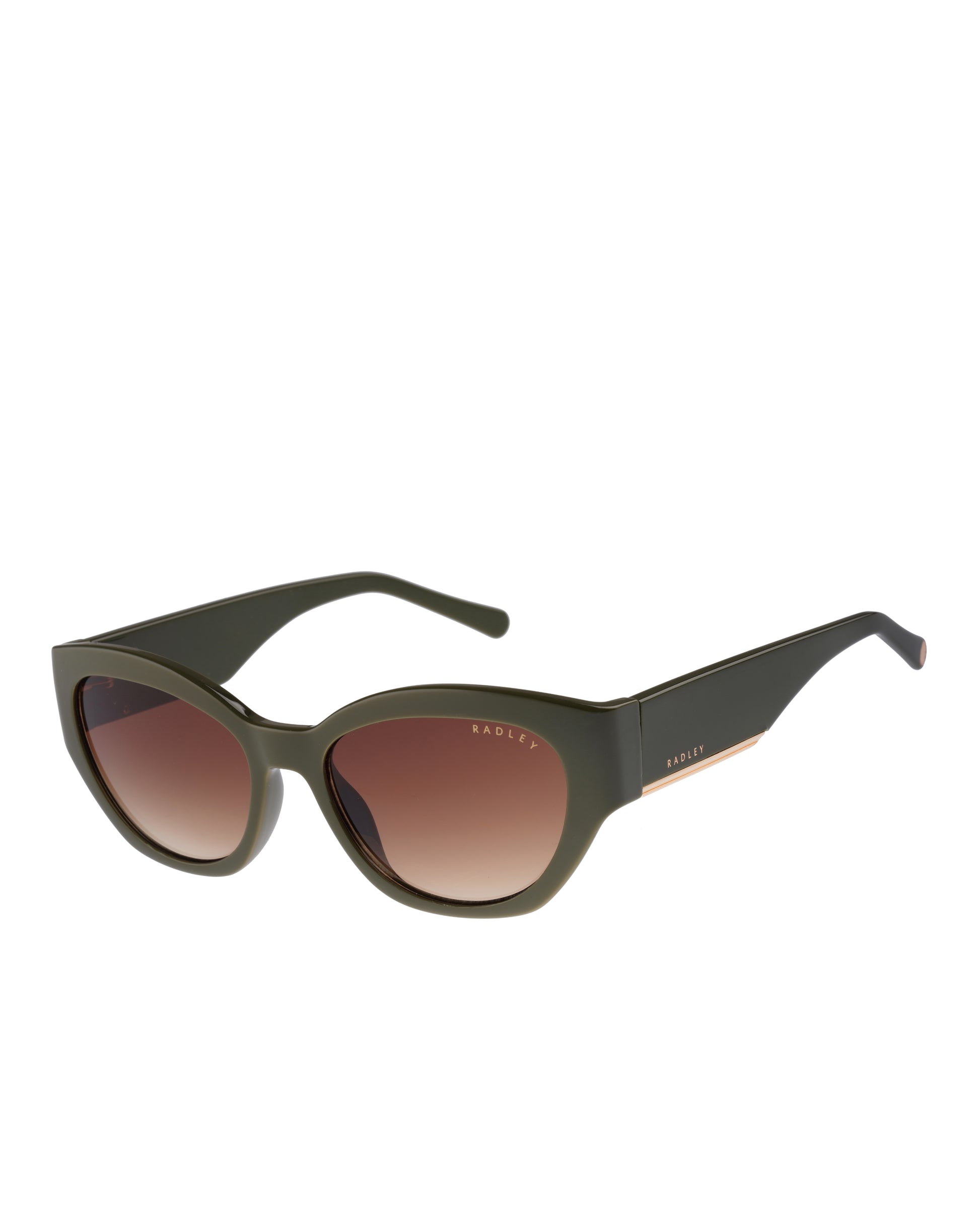 WESTWELL OVERSIZED SQUARE CAT EYE  KHAKI