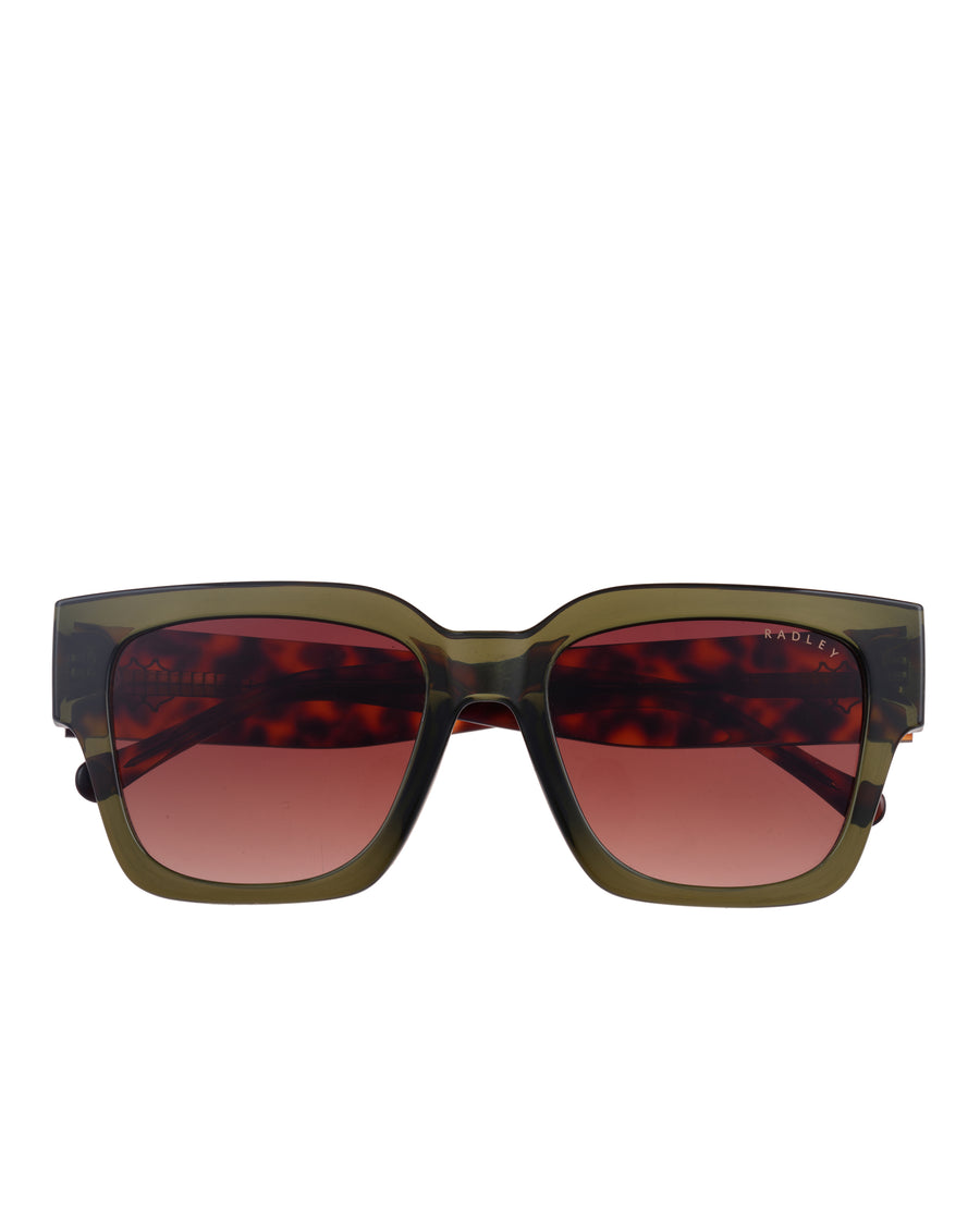 MARWOOD OVERSIZED SQUARE EYED SUNGLASS KHAKI