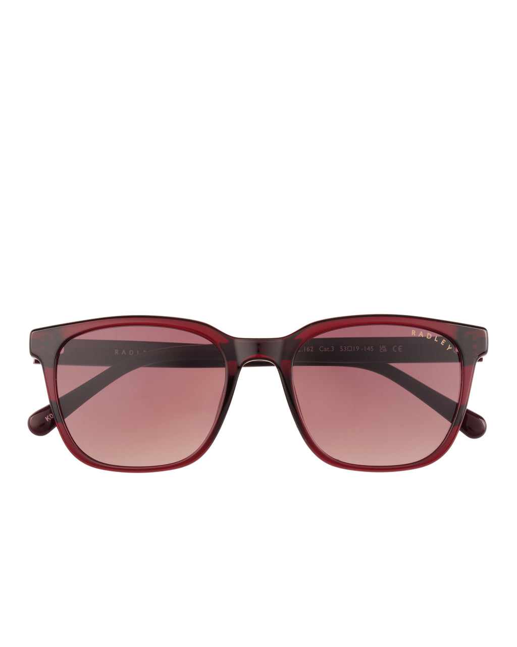 HILLGATE SQUARE EYED SUNGLASSES BURGUNDY