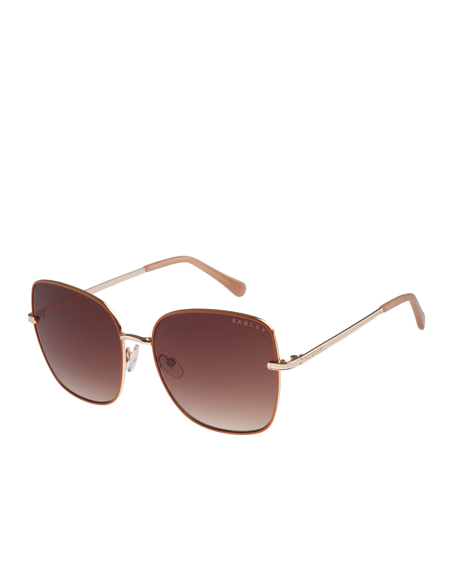 Rathbone Metal Frame Sunglasses in Brown - 111028