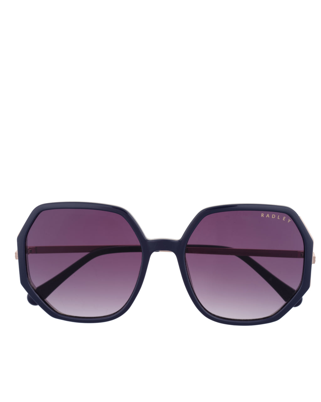 CORDELIA OVERSIZED HEXAGON SUNGLASSES ROSE GOLD