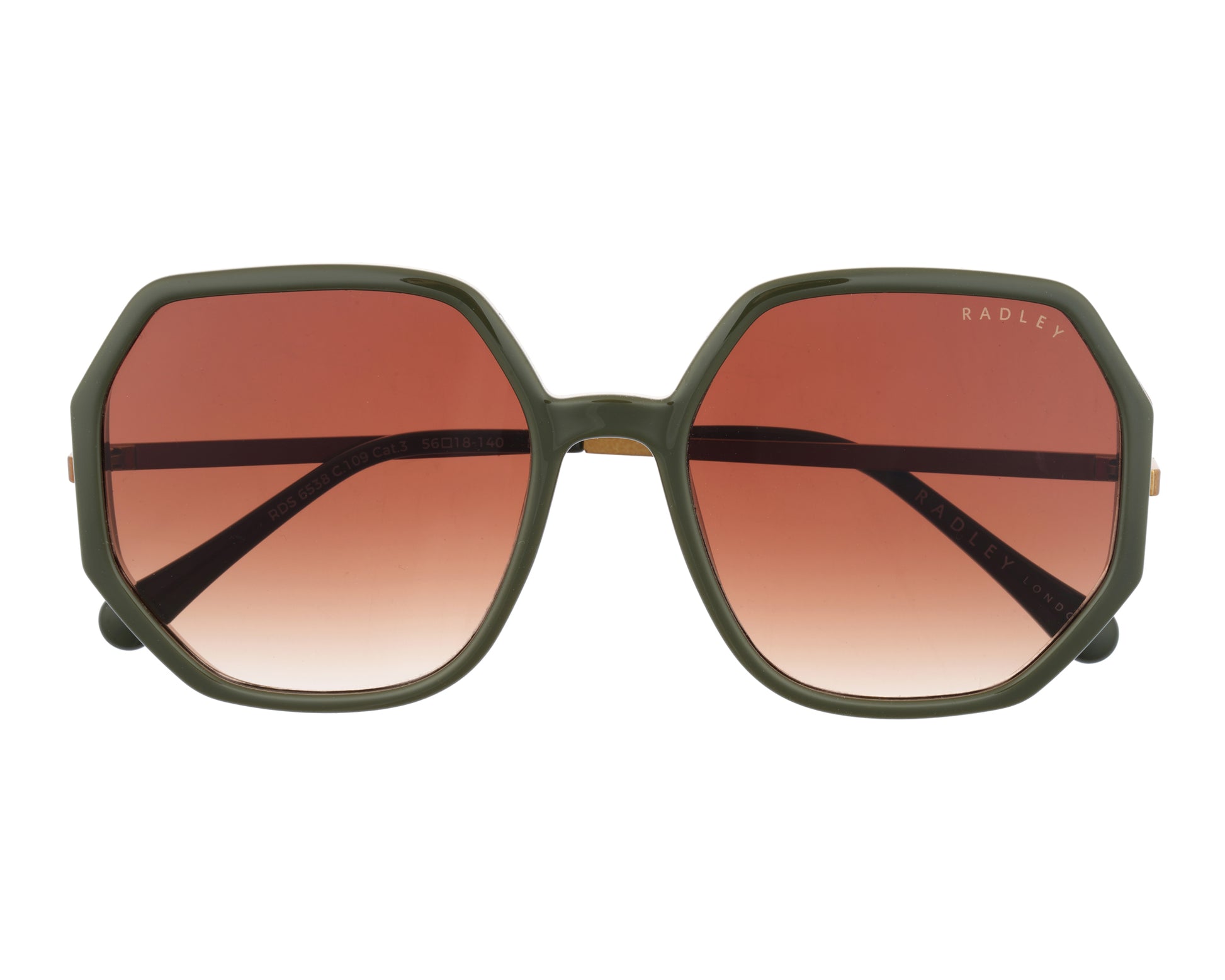 CORDELIA OVERSIZED HEXAGON SUNGLASSES BRONZE