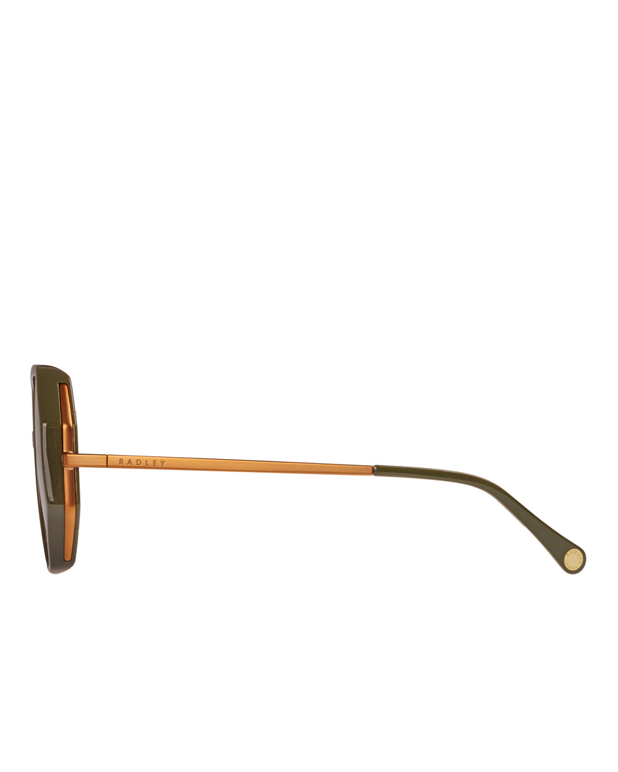 CORDELIA OVERSIZED HEXAGON SUNGLASSES BRONZE